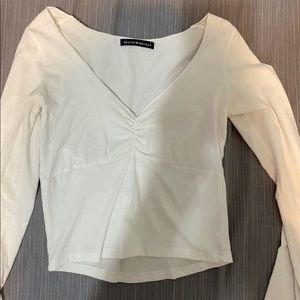 White Brandy Melville long sleeve gina top